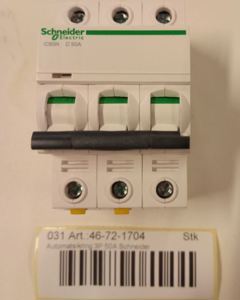 Automatic fuse 3P 50A Schneider